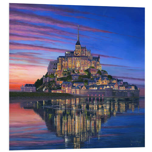 PVC print Mont Saint Michel Soir