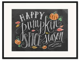 Gerahmter Kunstdruck Kürbis-Saison (Englisch)