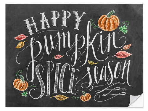 Selvklebende plakat Happy Pumpkin Spice Season