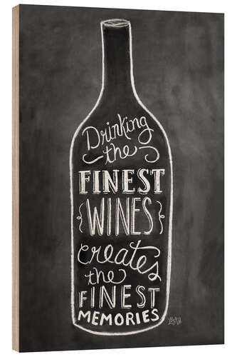 Tableau en bois Finest wines