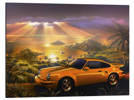 Magnettafel Porsche am Strand