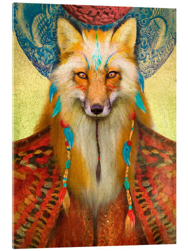 Akrylbillede Wise Fox