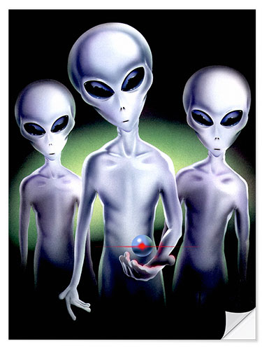 Sticker mural Trois extraterrestres