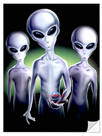 Selvklæbende plakat Alien trio