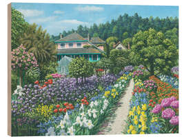 Obraz na drewnie Monets Garden, Giverny