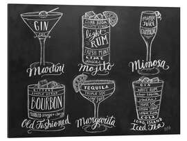 Magnettafel Cocktail-Rezepte (Englisch)