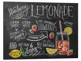 Magnettafel Erdbeerlimonade Rezept (Englisch)