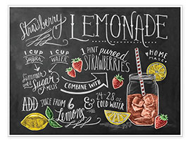 Wall print  Strawberry Lemonade recipe - Lily &amp; Val