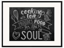 Impression artistique encadrée Cooking with love