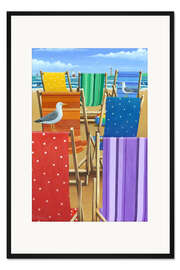 Gerahmter Kunstdruck Regenbogen Liegestuhl