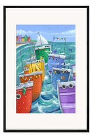 Gerahmter Kunstdruck Regenbogen Flottille