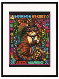 Impresión de arte enmarcada Jazz Cat