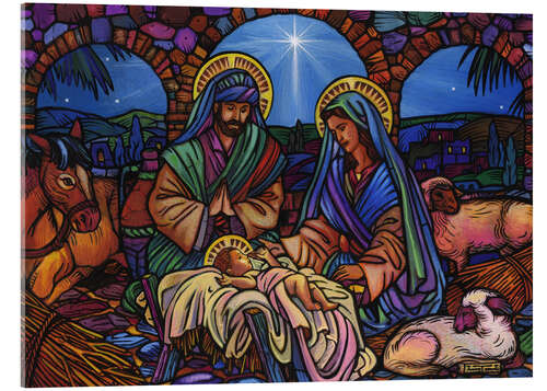 Akrylglastavla Stained Glass Nativity