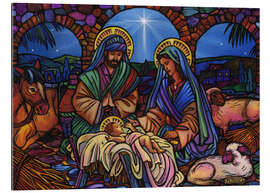 Stampa su plexi-alluminio Stained Glass Nativity