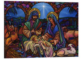 Magnettafel Kirchenfenster über Christi Geburt