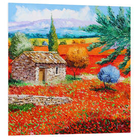 Foam board print Among the Poppies