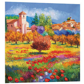 Foam board print Lourmarin