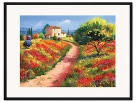 Gerahmter Kunstdruck Haus in der Provence