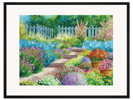 Gerahmter Kunstdruck Blumen des Gartens