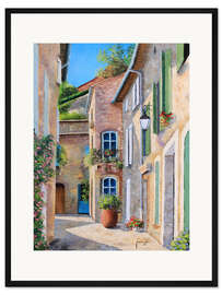 Gerahmter Kunstdruck Sonniger Hinterhof