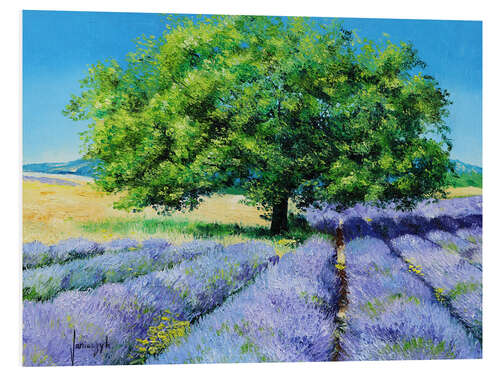 Foam board print Tree and Lavenders