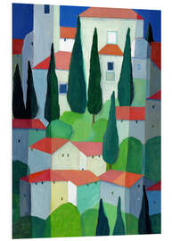 Foam board print Tuscan Village