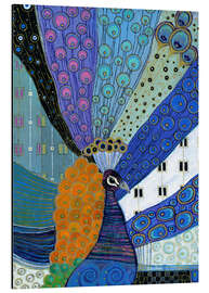 Magnettafel Paradiesgarten Pfau