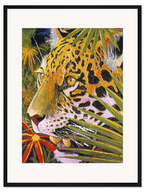 Gerahmter Kunstdruck Jaguar-Dschungel