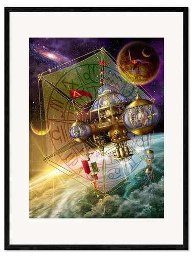 Impresión de arte enmarcada Space Station
