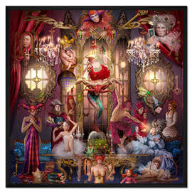 Gerahmter Kunstdruck Zirkus des Abstrusen