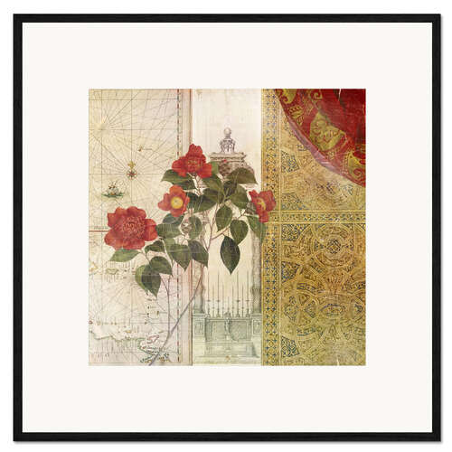 Impression artistique encadrée Rose sauvage