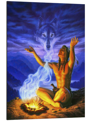 Aluminium print Spirit of the Wolf
