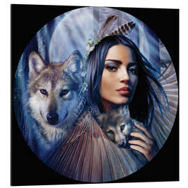 Magnettafel Hüterin der Wölfe