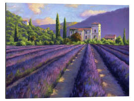 Cuadro de aluminio Lavender field with Abbey