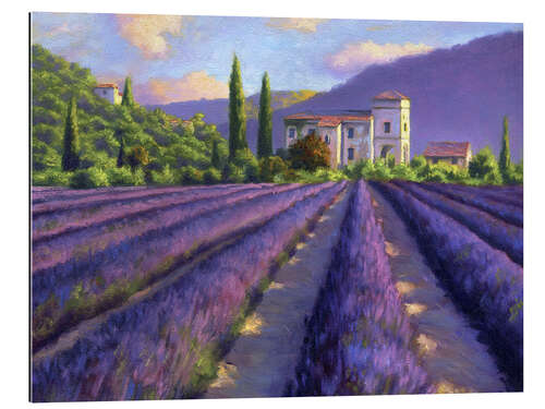 Gallery print Lavender field with Abbey