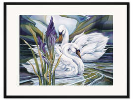 Gerahmter Kunstdruck Schwanliebe