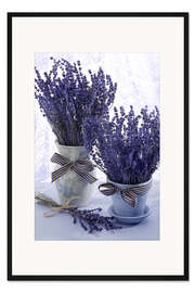Gerahmter Kunstdruck Lavendeltöpfe