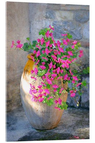 Quadro em acrílico Pink Patio Flowers 