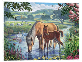 Foam board print Fell ponies