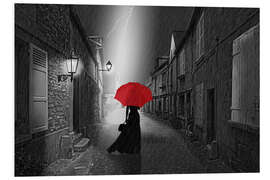 Obraz na PCV The woman with the red umbrella