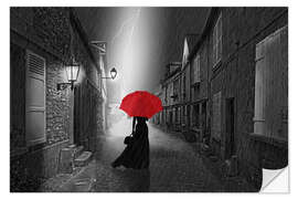 Wall sticker The woman with the red umbrella