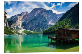 Aluminium print Lake Prags, South Tyrol