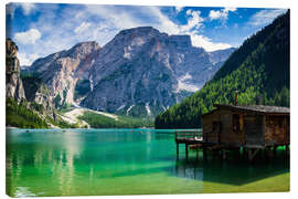 Stampa su tela  Lago di Braies in Alto Adige, Dolomiti - Reiner Würz