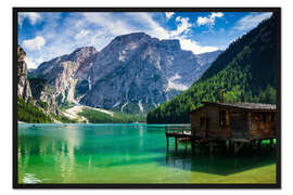 Gerahmter Kunstdruck Am Pragser Wildsee Lago di Braies
