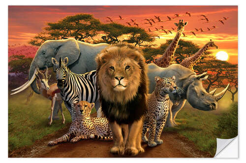 Wall sticker African beasts