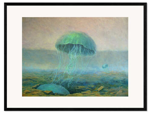 Kehystetty taidepainatus Jellyfish (ZF3)