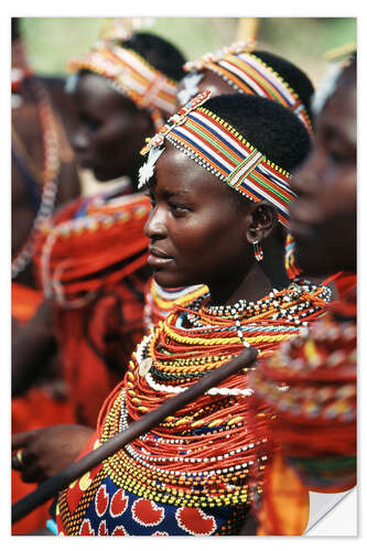 Vinilo para la pared Niña samburu