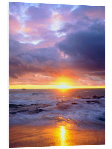 Foam board print Evening at the Sunset Cliffs