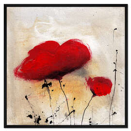 Gerahmter Kunstdruck Mohnblumen I