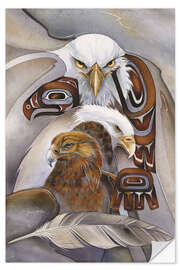 Selvklebende plakat Eagle spirit